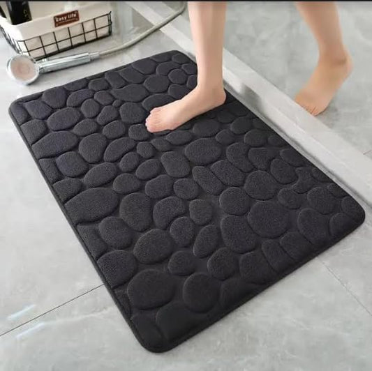 MIULEE Memory Foam Bathroom Rug Shower Mat Coral Fleece with Non Slip Soft Highly Absorbent Washable for Bathroom Kitchen Entryway