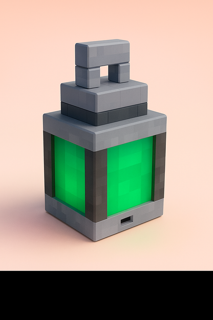 Minecraft lighthouse with USB-C, pixel lamp for children's room