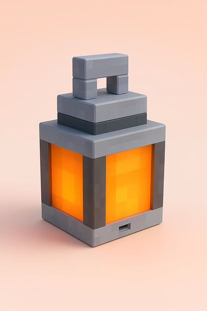 Minecraft lighthouse with USB-C, pixel lamp for children's room