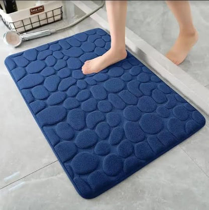 MIULEE Memory Foam Bathroom Rug Shower Mat Coral Fleece with Non Slip Soft Highly Absorbent Washable for Bathroom Kitchen Entryway