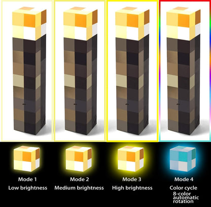 Light-up Wall Torch - Batteries & USB Pluggable Night Lamp - Hand Held or Wall Mount Lighting Torch