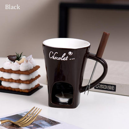 Chocolate Mugs With Forks,