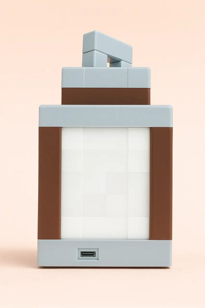 Minecraft lighthouse with USB-C, pixel lamp for children's room