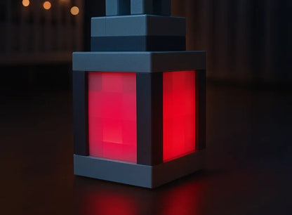 Minecraft lighthouse with USB-C, pixel lamp for children's room