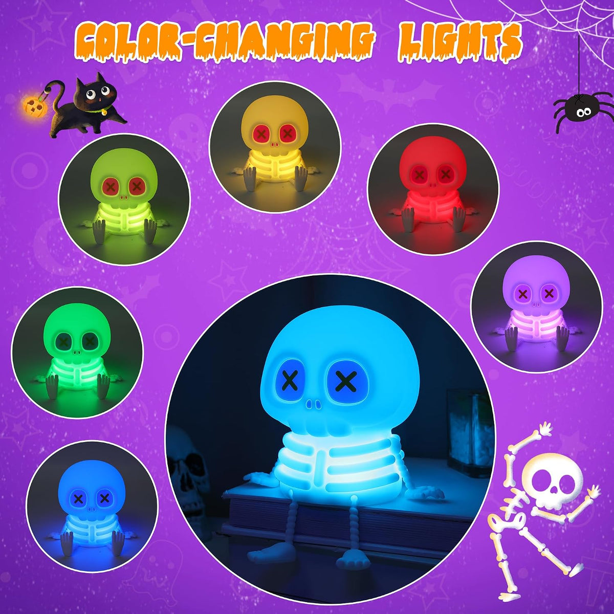 Cute Silicone Skeleton Night Light