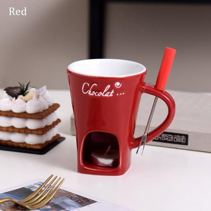Chocolate Mugs With Forks,